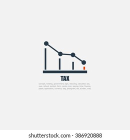tax icon silhouette vector