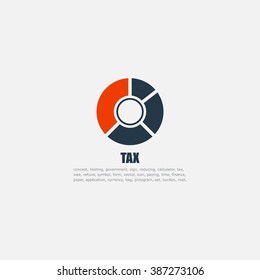 tax icon silhouette vector
