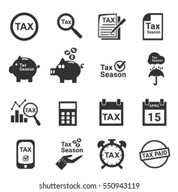 Tax Icon Silhouette Vector