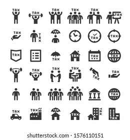 tax icon silhouette  vector illustration