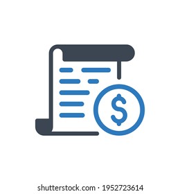 Icono de impuesto - Ilustración simple del vector