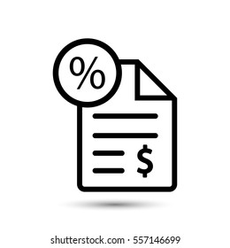 Tax Icon Stock Vector Illustration Flat Design
