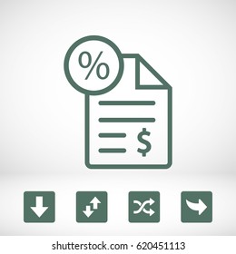 tax icon stock vector illustration flat design