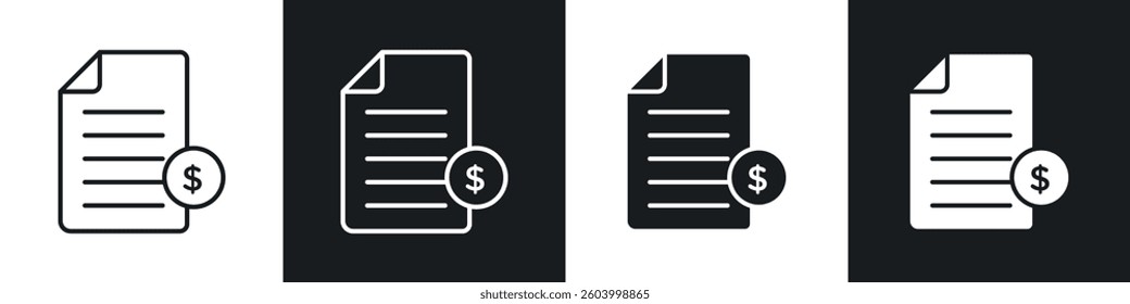 Tax icon symbol collection on white background.