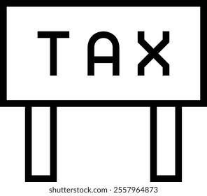 tax icon. Thin linear style design isolated on white background