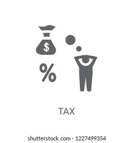 Tax icon. Trendy Tax logo concept on white background from e-commerce and payment collection. Suitable for use on web apps, mobile apps and print media.