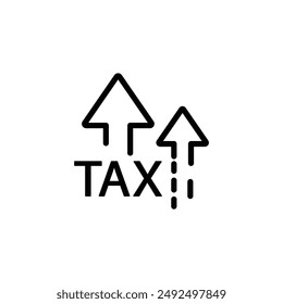 tax icon vector down up sign
