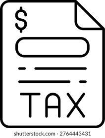 Tax Icon Vector Element line icon design vector icons