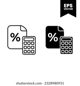 Tax icon vector illustration logo template for many purpose. Isolated on white background.