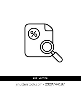 Tax icon vector illustration logo template for many purpose. Isolated on white background.