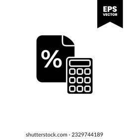 Tax icon vector illustration logo template for many purpose. Isolated on white background.