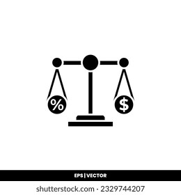 Tax icon vector illustration logo template for many purpose. Isolated on white background.