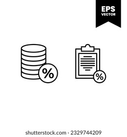 Tax icon vector illustration logo template for many purpose. Isolated on white background.