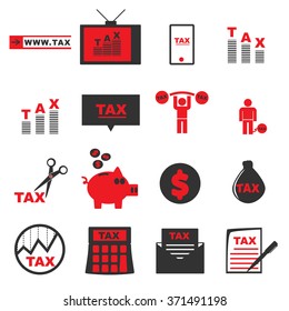 tax icon vector set