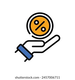 Tax icon vector stock illustration