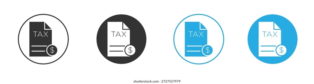 Tax icons design element. vector illustration on white background.