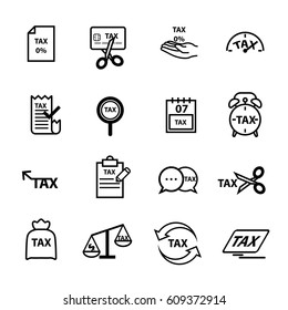 Tax icons set