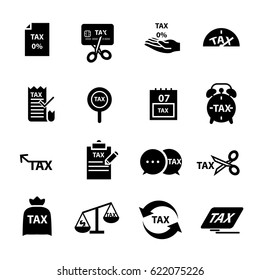 Tax icons set