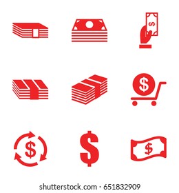 Tax icons set. set of 9 tax filled icons such as money, payment, dollar, money