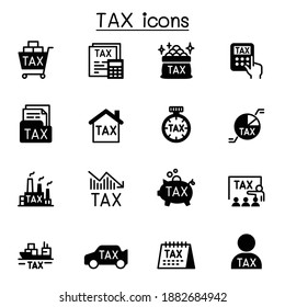 Tax icons set vector illustration graphic design