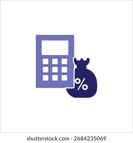 tax icons. simple colored vector illustration