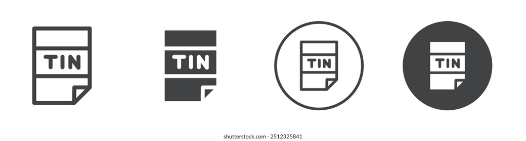Esquema del logotipo del Vector del icono del número de identificación fiscal