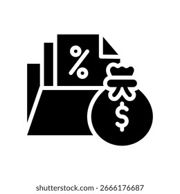 Tax Implications Icon Glyph Vector Illustration