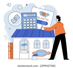Información fiscal. Ilustración vectorial. La doble comprobación de los cálculos de los impuestos es crucial para evitar errores y sanciones Es necesario aplicar impuestos de pago oportunos para cumplir las obligaciones financieras con el gobierno
