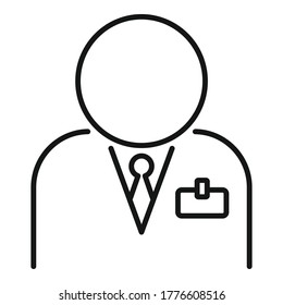 Steuerprüfer-Symbol Rahmensteuerinspektor, Vektorsymbol für Webdesign einzeln auf weißem Hintergrund