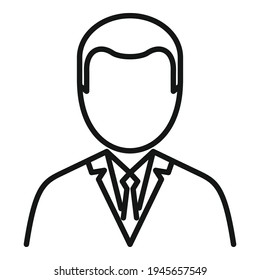 Tax inspector icon. Outline Tax inspector vector icon for web design isolated on white background