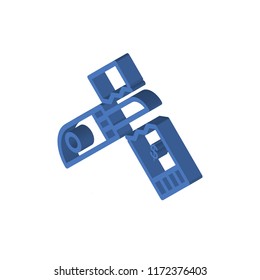 Tax isometric left top view 3D icon
