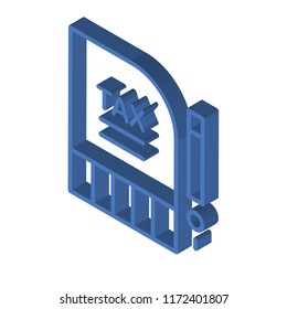 Tax isometric left top view 3D icon