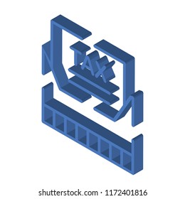 Tax isometric left top view 3D icon