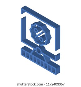 Tax isometric left top view 3D icon