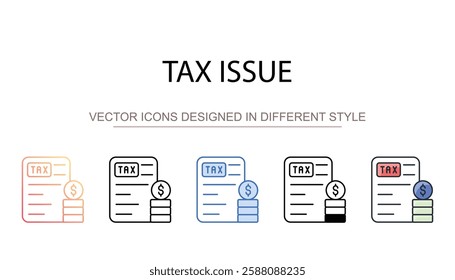 Tax Issue icon design with white background stock illustration