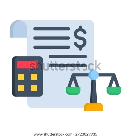 Tax Law Icon Flat Style Vector Illustration