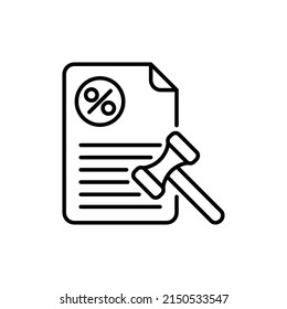 Tax Law Icon In Vector. Logotype