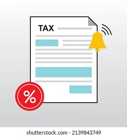 Tax Letter Vectors, Percentages, And Tax Time Reminder Alarms Are Suitable For Tax Day And Economic Business Design Purposes