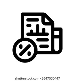 tax line icon. Clean and minimalist vector icon for websites, mobile apps, presentations, and logos. Fully scalable and customizable for any project.