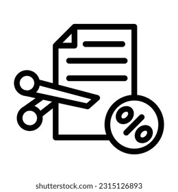 tax line icon illustration vector graphic