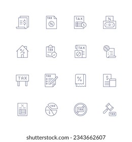 Steuerzeilensymbol auf transparentem Hintergrund mit bearbeitbarem Strich gesetzt. Mit Steuern, Steuern, Erbschaft, Haus, Rechnung, Eingang, Buchhaltung, Kuchen-Diagramm, keine Steuer, Gericht.