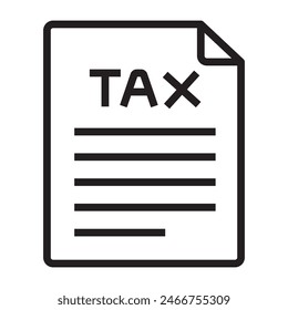 tax line icon. vector illustration.