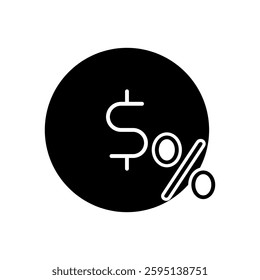 Tax line vector icon. Accounting illustration sign collection. Finance and interest symbol or logo.