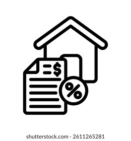 Tax Line Vector Illustration On White Background.