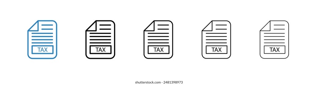 Juego de Vectores de iconos de impuestos.