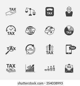 tax and money  icons set.vector. illustration