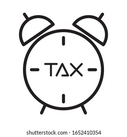 tax obligation with alarm clock vector illustration design