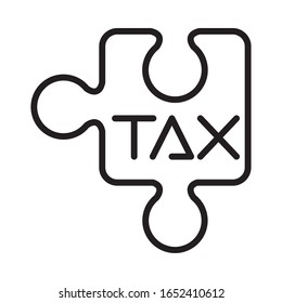 tax obligation with puzzle piece vector illustration design