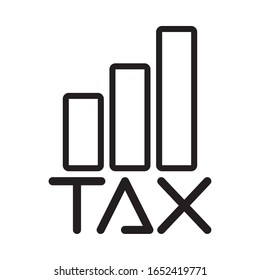 obligación fiscal con barras estadísticas diseño de ilustración vectorial
