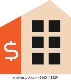 Tax Office Buiding Office Icon Vector Flat Illustration